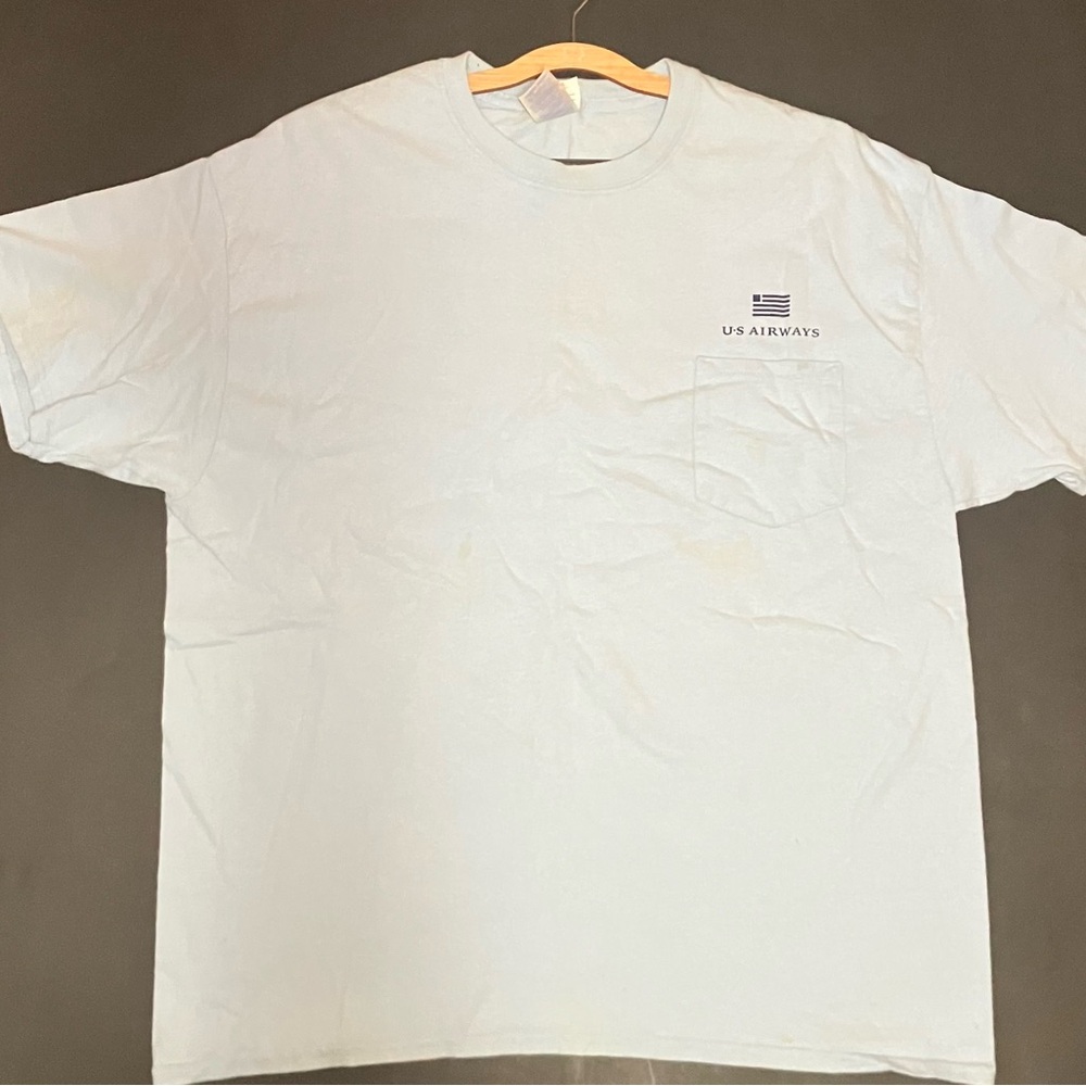 U.S.AIRWAYS AIRLINES T-SHIRT MENS SIZE XL EXTRA LARGE LIGHT BLUE